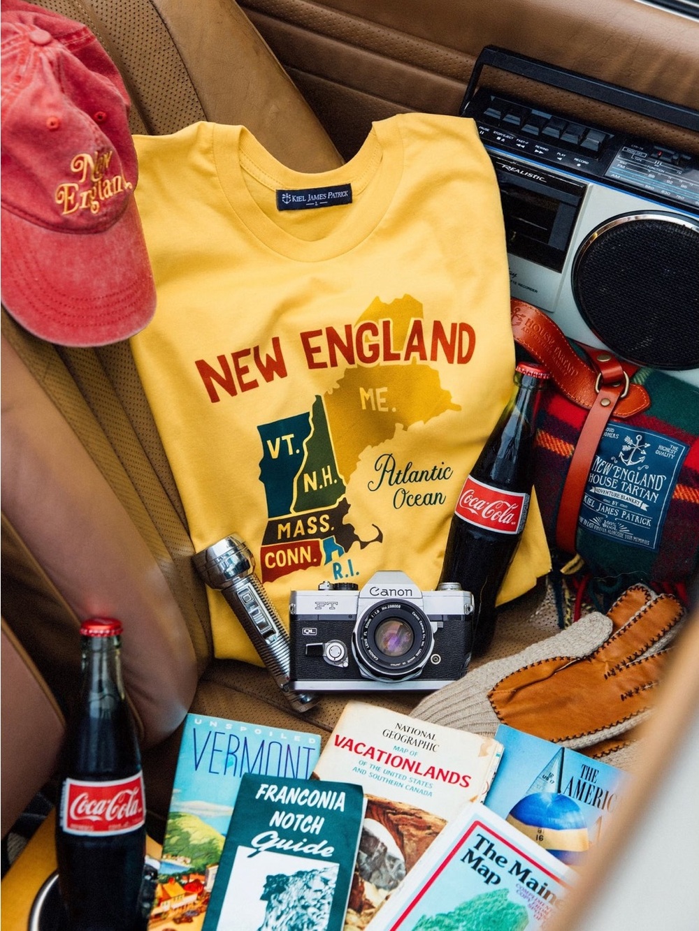 Kiel James Patrick Yellow New England Graphic Tee Size XS - Picture 5 of 5